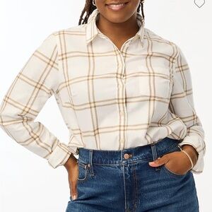 NWT J.Crew Flannel Button Up